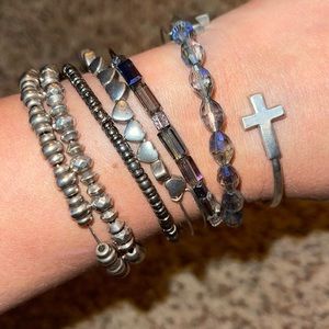 Set of Alex and Ani bracelets plus Vince Camuto Cuff